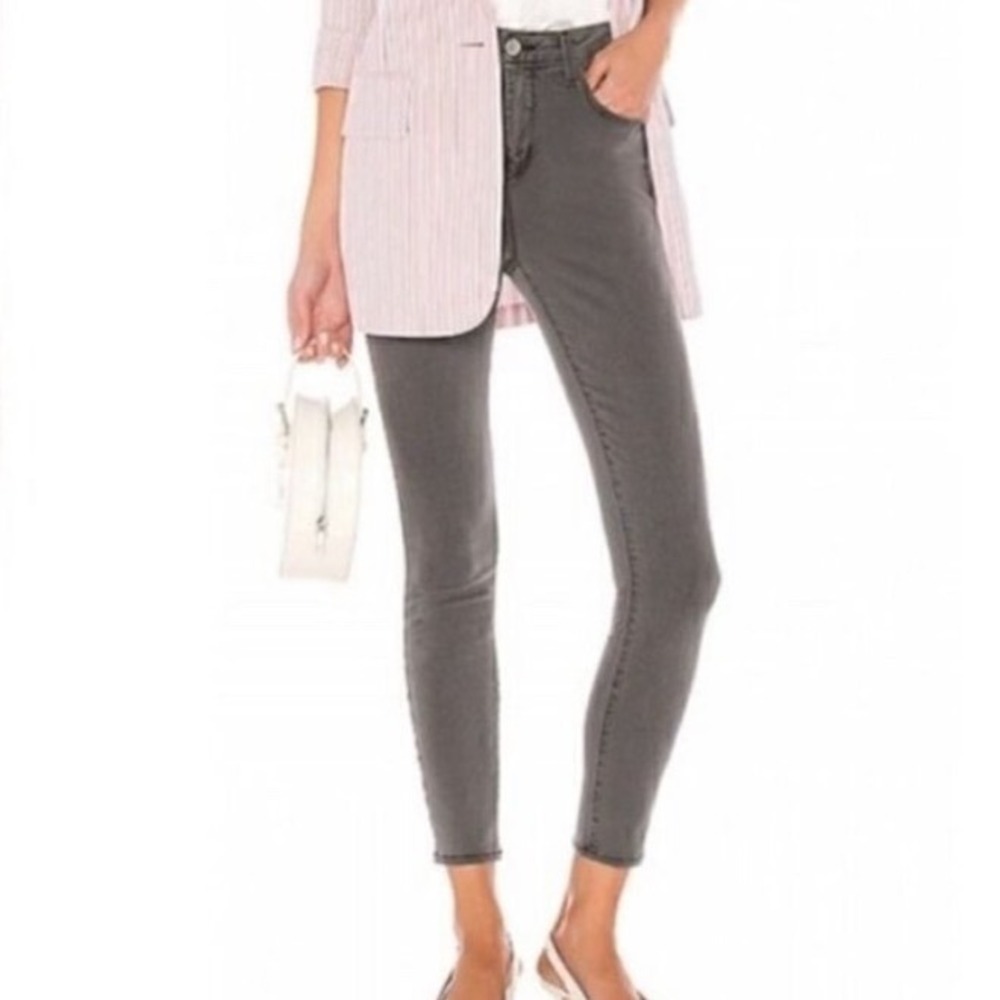 L'AGENCE Margot High Rise Skinny Jeans Cast Iron Grey Size 29 Made in USA